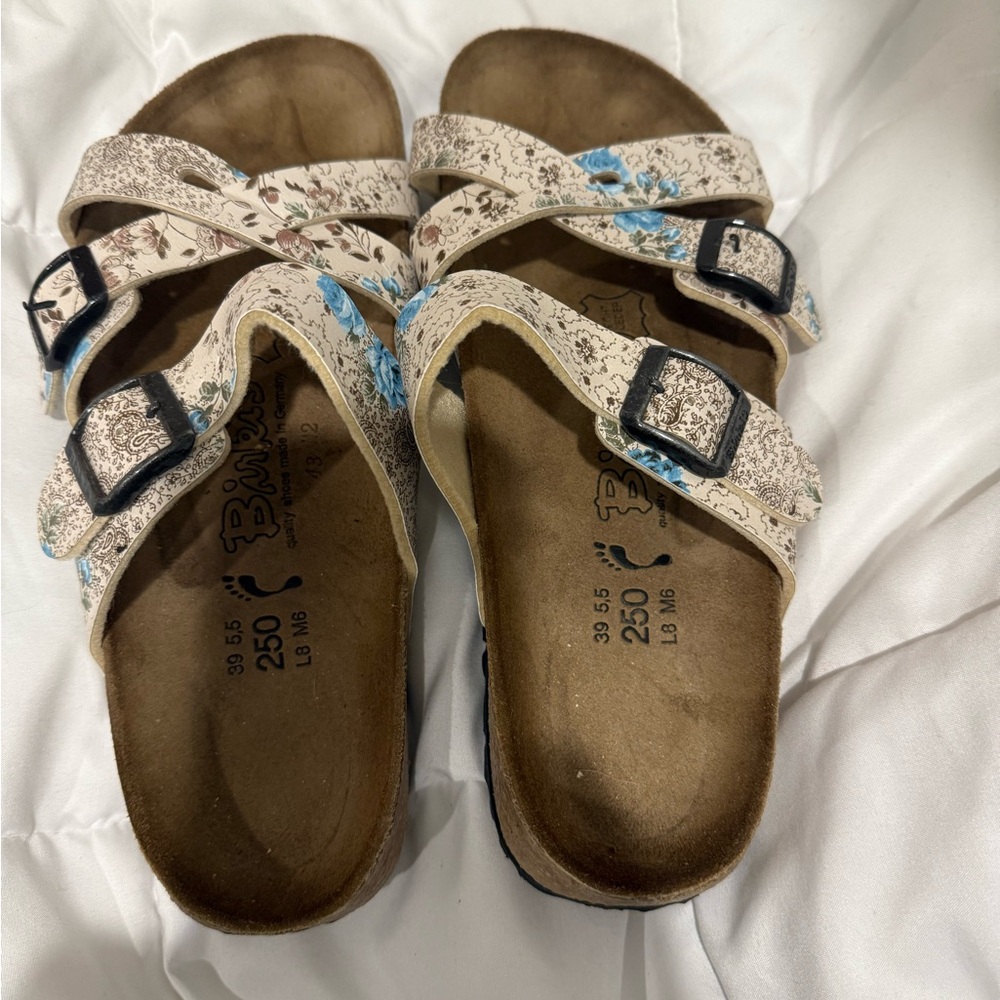 Birkenstock Floral Sandals with Buckles